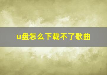 u盘怎么下载不了歌曲