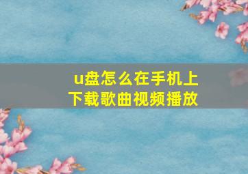 u盘怎么在手机上下载歌曲视频播放