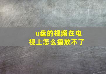 u盘的视频在电视上怎么播放不了