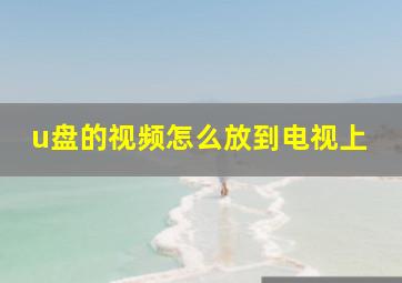 u盘的视频怎么放到电视上