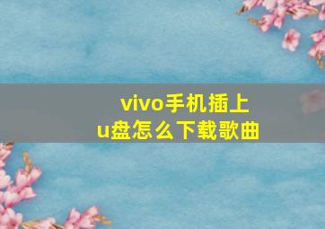 vivo手机插上u盘怎么下载歌曲