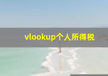 vlookup个人所得税