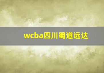 wcba四川蜀道远达