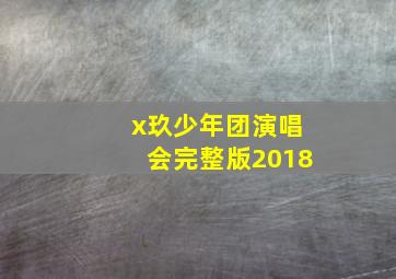 x玖少年团演唱会完整版2018