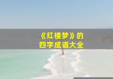 《红楼梦》的四字成语大全