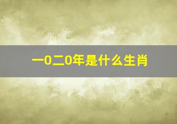 一0二0年是什么生肖