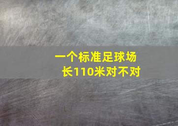 一个标准足球场长110米对不对