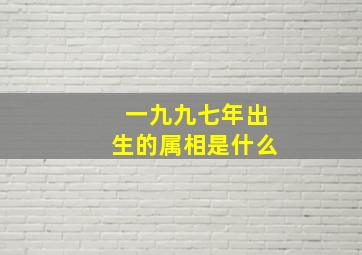 一九九七年出生的属相是什么