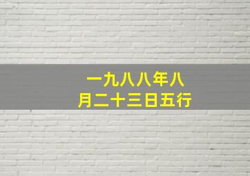 一九八八年八月二十三日五行