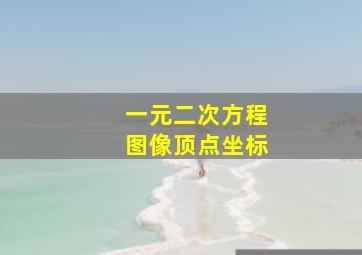 一元二次方程图像顶点坐标