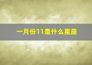 一月份11是什么星座