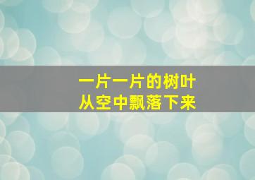 一片一片的树叶从空中飘落下来