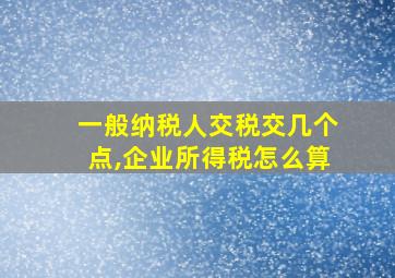 一般纳税人交税交几个点,企业所得税怎么算