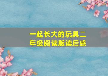 一起长大的玩具二年级阅读版读后感