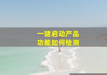 一键启动产品功能如何检测