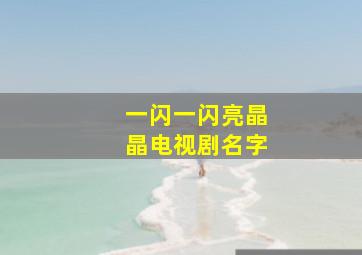 一闪一闪亮晶晶电视剧名字