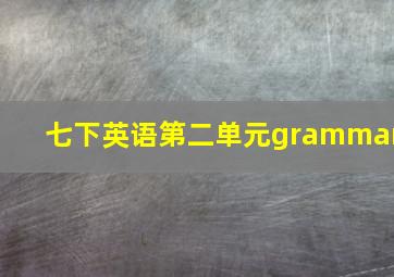 七下英语第二单元grammar