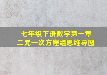 七年级下册数学第一章二元一次方程组思维导图