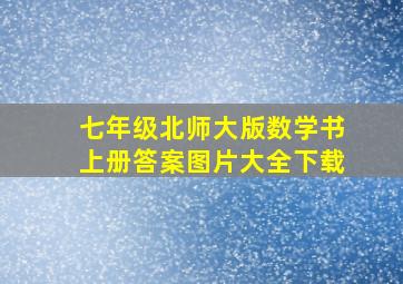 七年级北师大版数学书上册答案图片大全下载