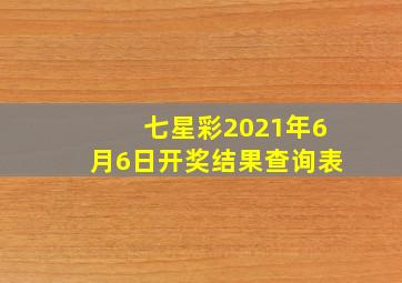 七星彩2021年6月6日开奖结果查询表