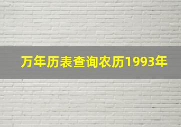 万年历表查询农历1993年