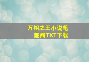 万相之王小说笔趣阁TXT下载