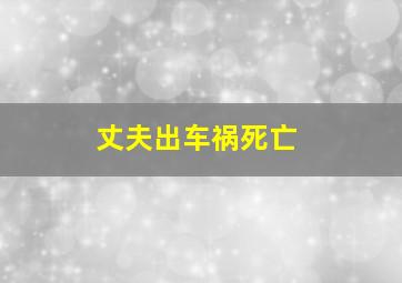 丈夫出车祸死亡