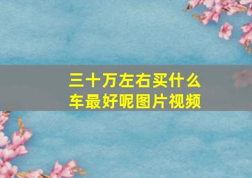 三十万左右买什么车最好呢图片视频