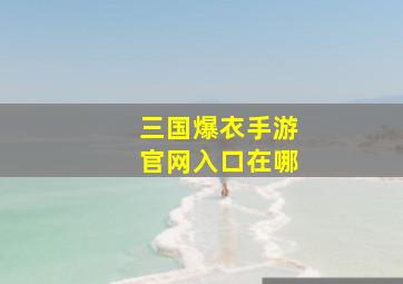 三国爆衣手游官网入口在哪