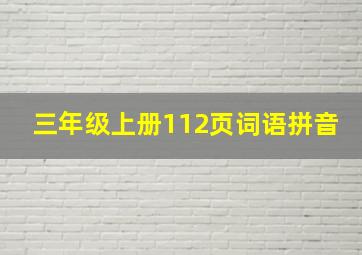 三年级上册112页词语拼音