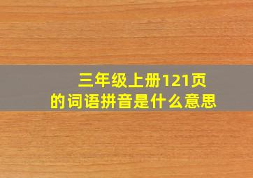 三年级上册121页的词语拼音是什么意思