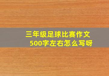 三年级足球比赛作文500字左右怎么写呀