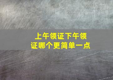 上午领证下午领证哪个更简单一点