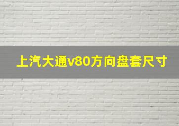 上汽大通v80方向盘套尺寸