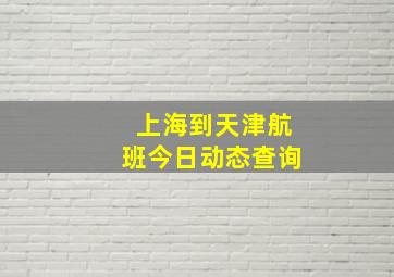 上海到天津航班今日动态查询