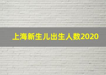 上海新生儿出生人数2020