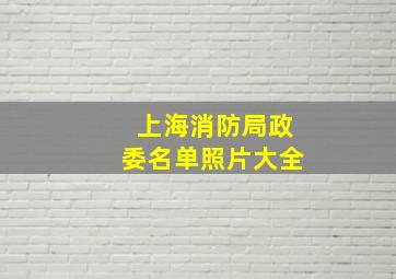 上海消防局政委名单照片大全