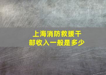 上海消防救援干部收入一般是多少