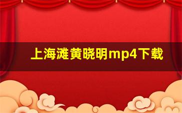 上海滩黄晓明mp4下载