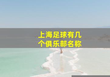 上海足球有几个俱乐部名称