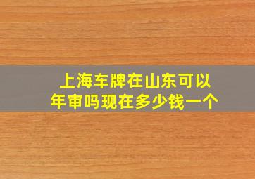 上海车牌在山东可以年审吗现在多少钱一个