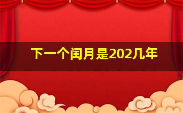 下一个闰月是202几年