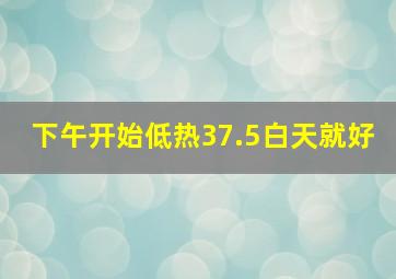 下午开始低热37.5白天就好