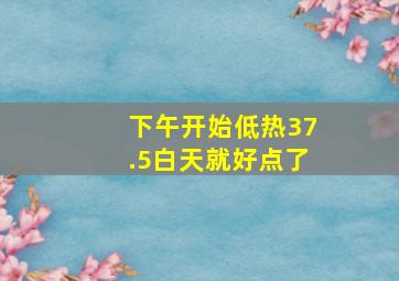 下午开始低热37.5白天就好点了