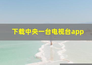 下载中央一台电视台app