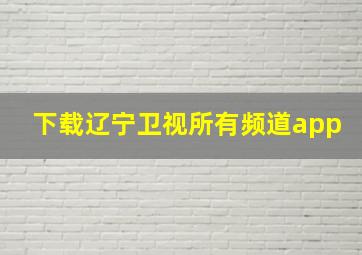 下载辽宁卫视所有频道app