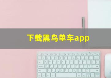 下载黑鸟单车app