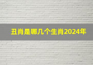 丑肖是哪几个生肖2024年