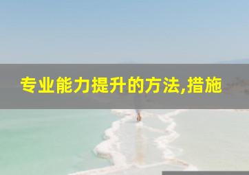 专业能力提升的方法,措施