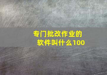 专门批改作业的软件叫什么100